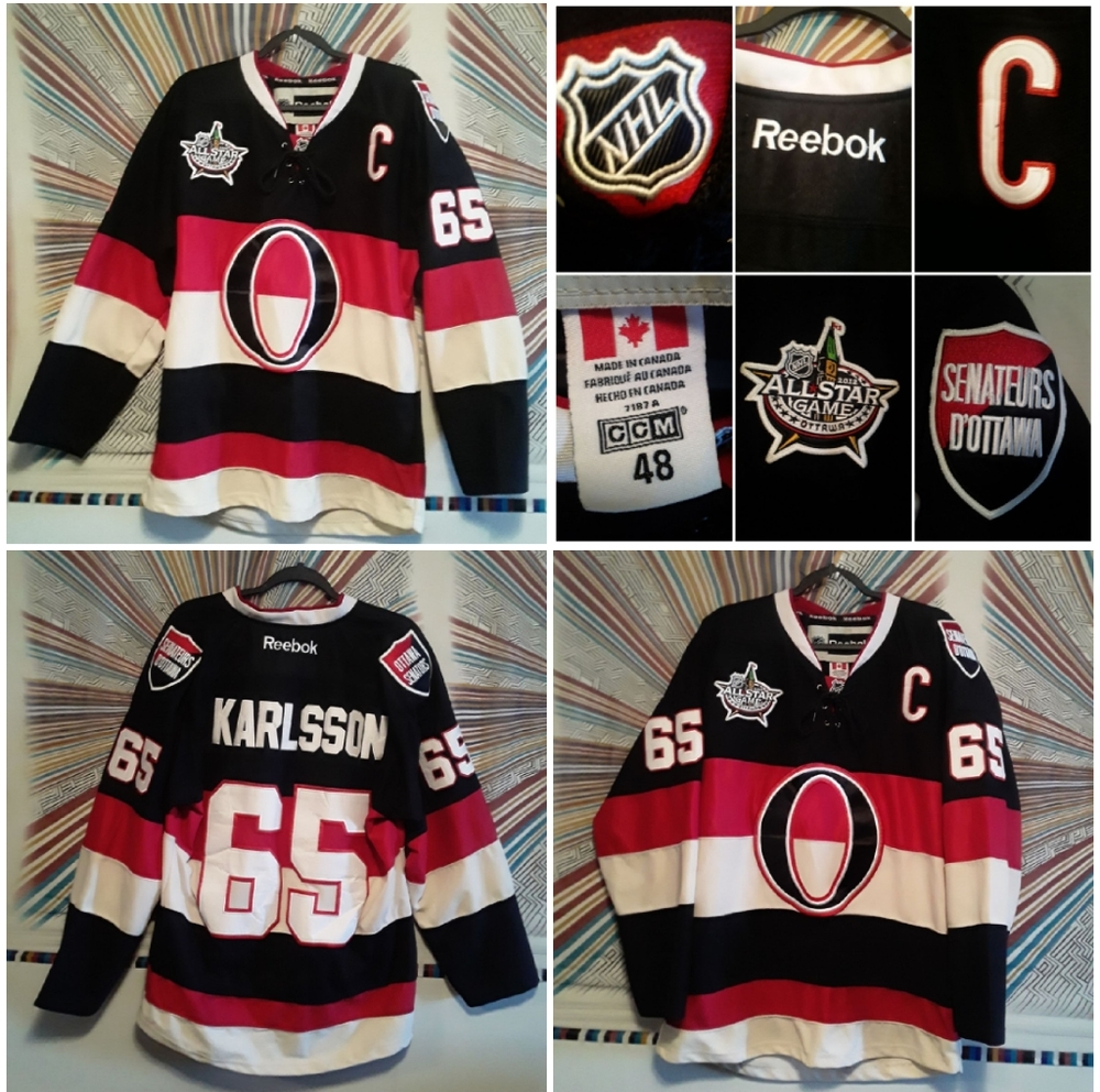 CCM Reebok NHL OttawaSenators #65 Captain Eric Karlsson 2012 AllStar Game Jersey